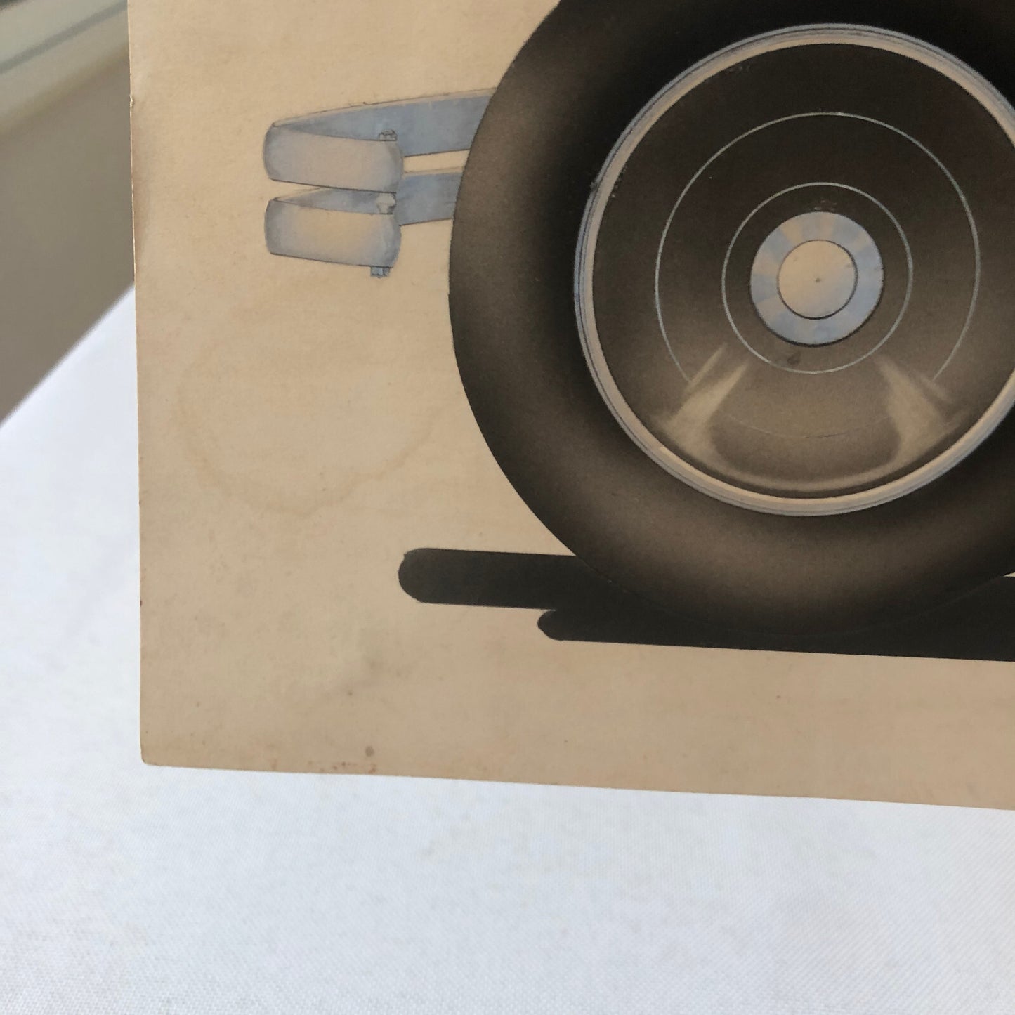 Antique Automobile Car Illustration Art Signed and Dated 1929