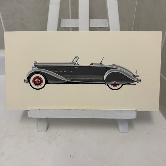 1934 Packard 12 LeBaron Sport Phaeton Car Illustration Art Drawing Hand Drawn