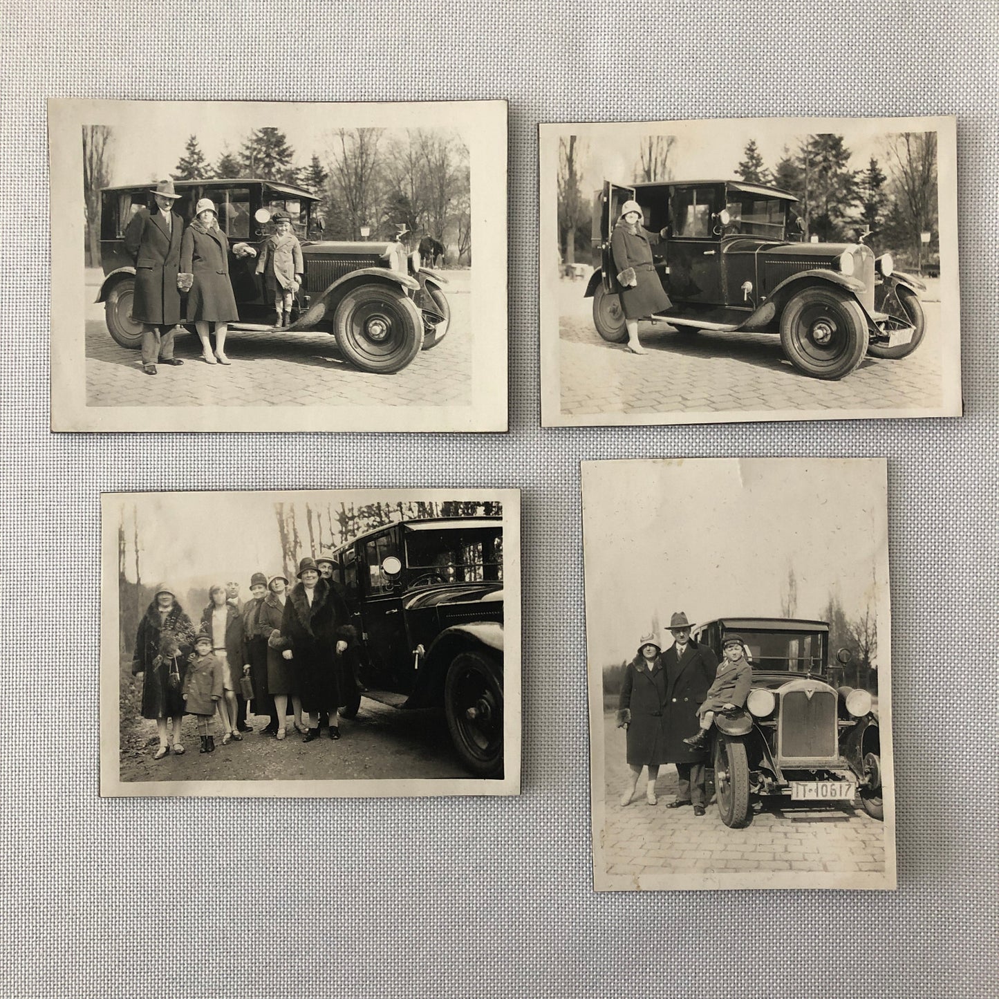 Vintage Car and People Photo Photograph Lot of 4 Germany