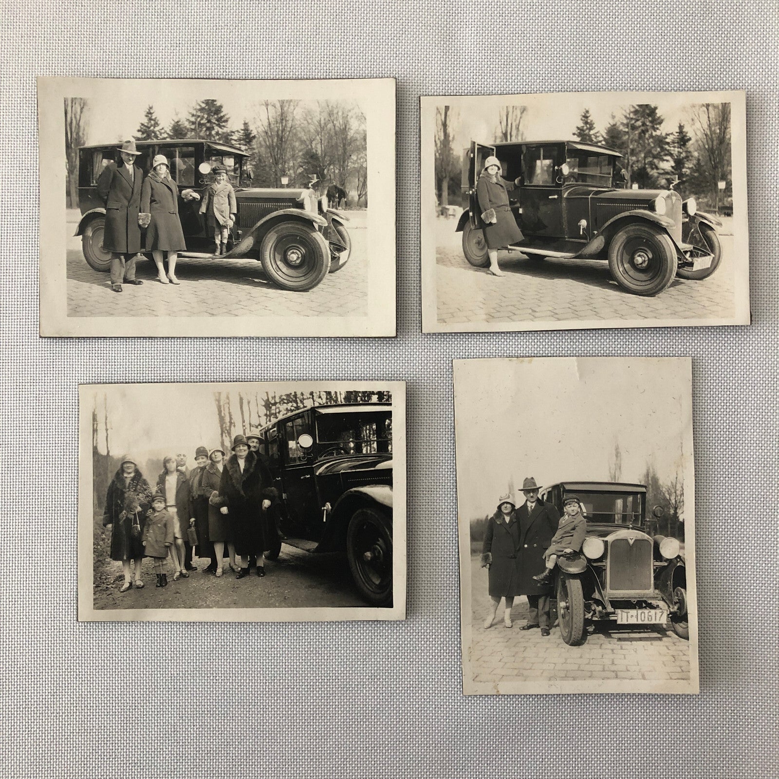 Vintage Car and People Photo Photograph Lot of 4 Germany