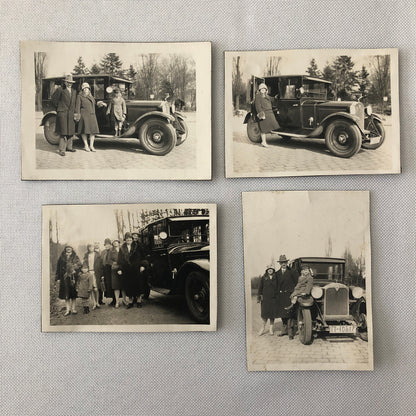 Vintage Car and People Photo Photograph Lot of 4 Germany