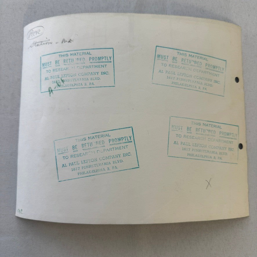 Vintage Pennsylvania Railroad Photo Contact Sheet Photograph Al Paul Lefton PRR
