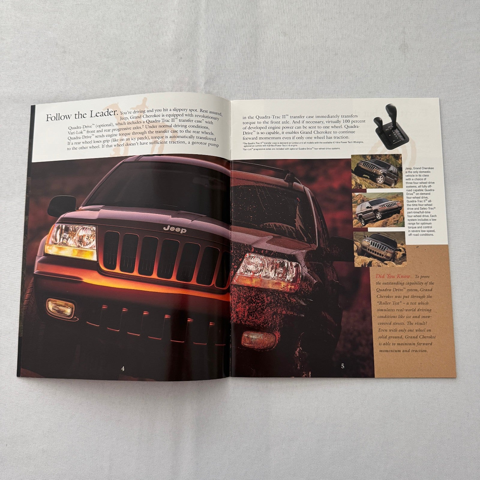 2000 Jeep Grand Cherokee SUV Car Sales Brochure Catalog Advertising Canadian