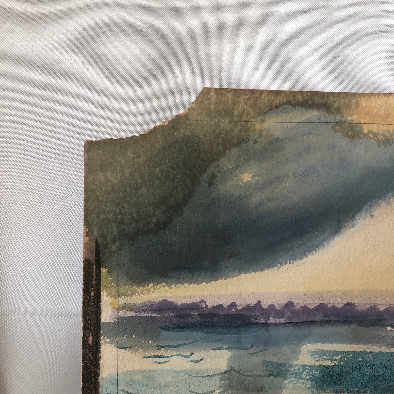 Vintage Painting Art Artwork Artist Arthur E Sudler Water Buildings 1931