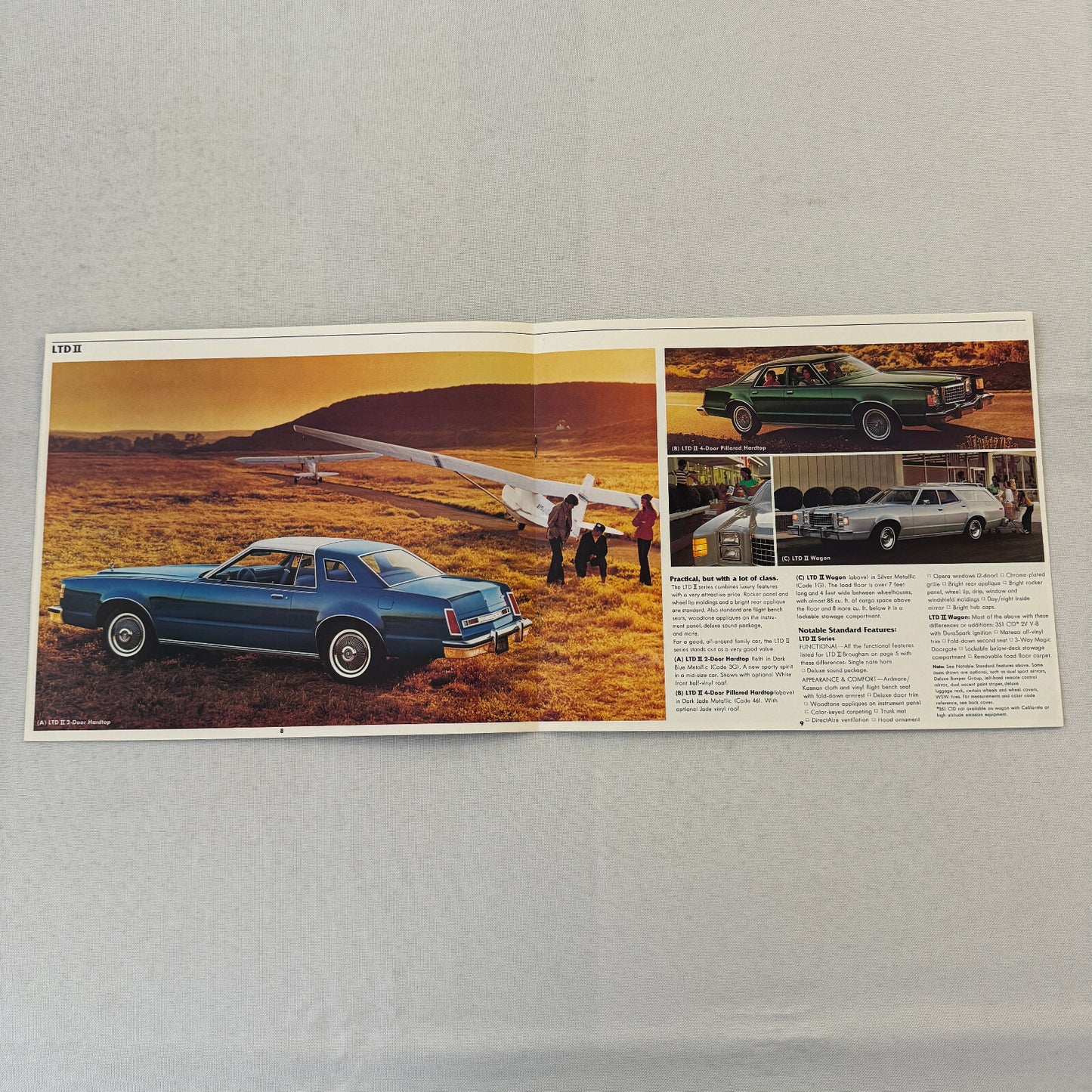 1977 Ford LTD II Car Sales Brochure Catalog Hardtop Sedan Station Wagon