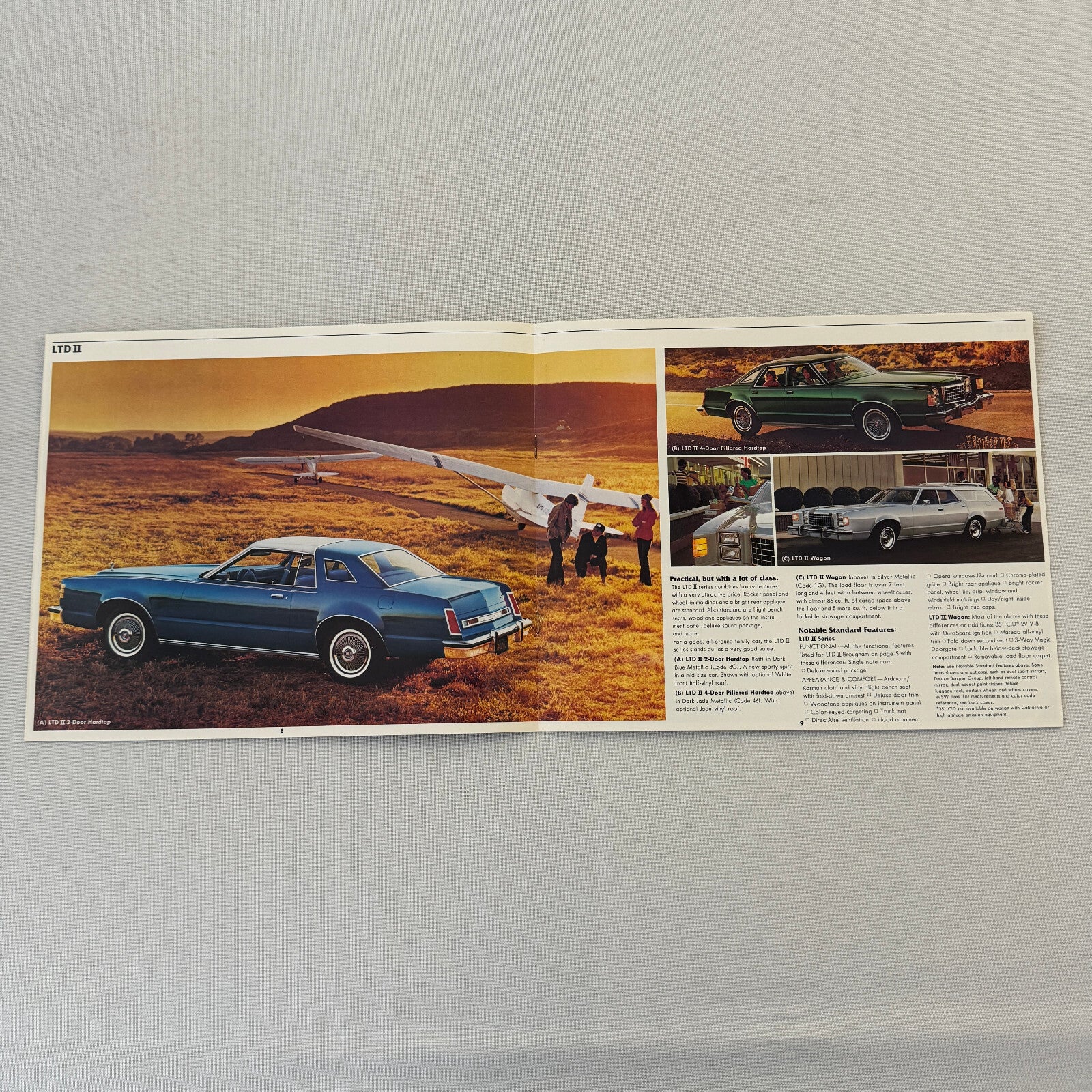 1977 Ford LTD II Car Sales Brochure Catalog Hardtop Sedan Station Wagon