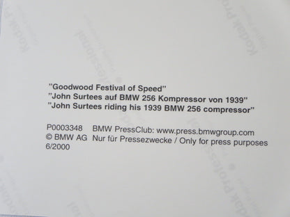 John Surtees Riding 1939 BMW 256 Compressor Motorcycle Bike at Goodwood Photo