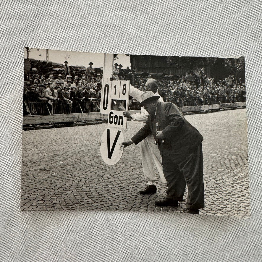 Vintage Car Racing Motorsport Photo Photograph Print Unidentified Officials