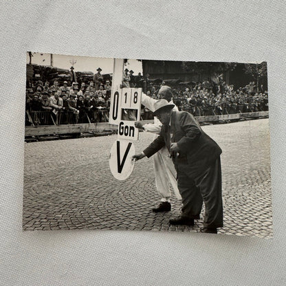 Vintage Car Racing Motorsport Photo Photograph Print Unidentified Officials