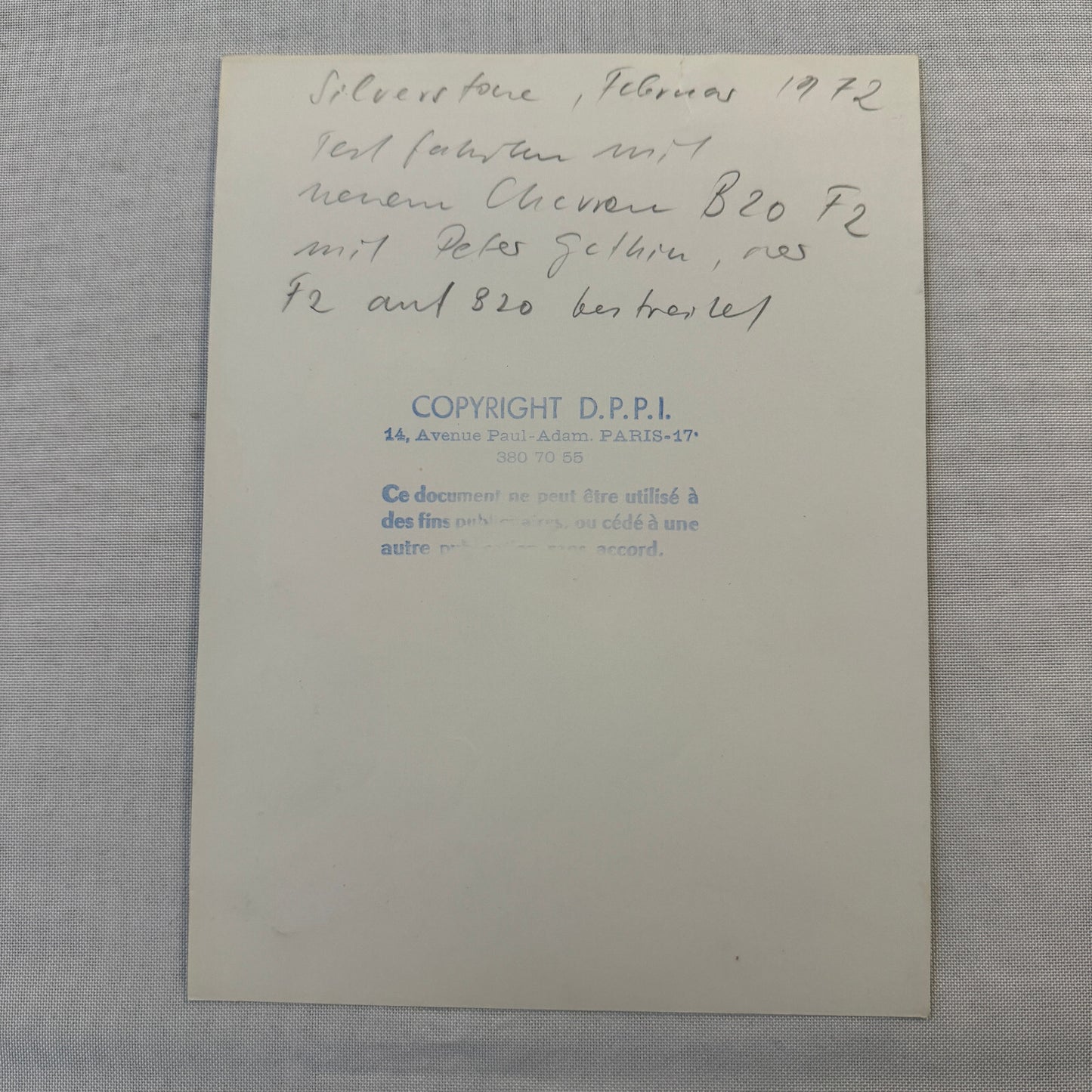 Vintage Racing Photo Photograph 1972 Chevron B20 Peter Gethin Silverstone