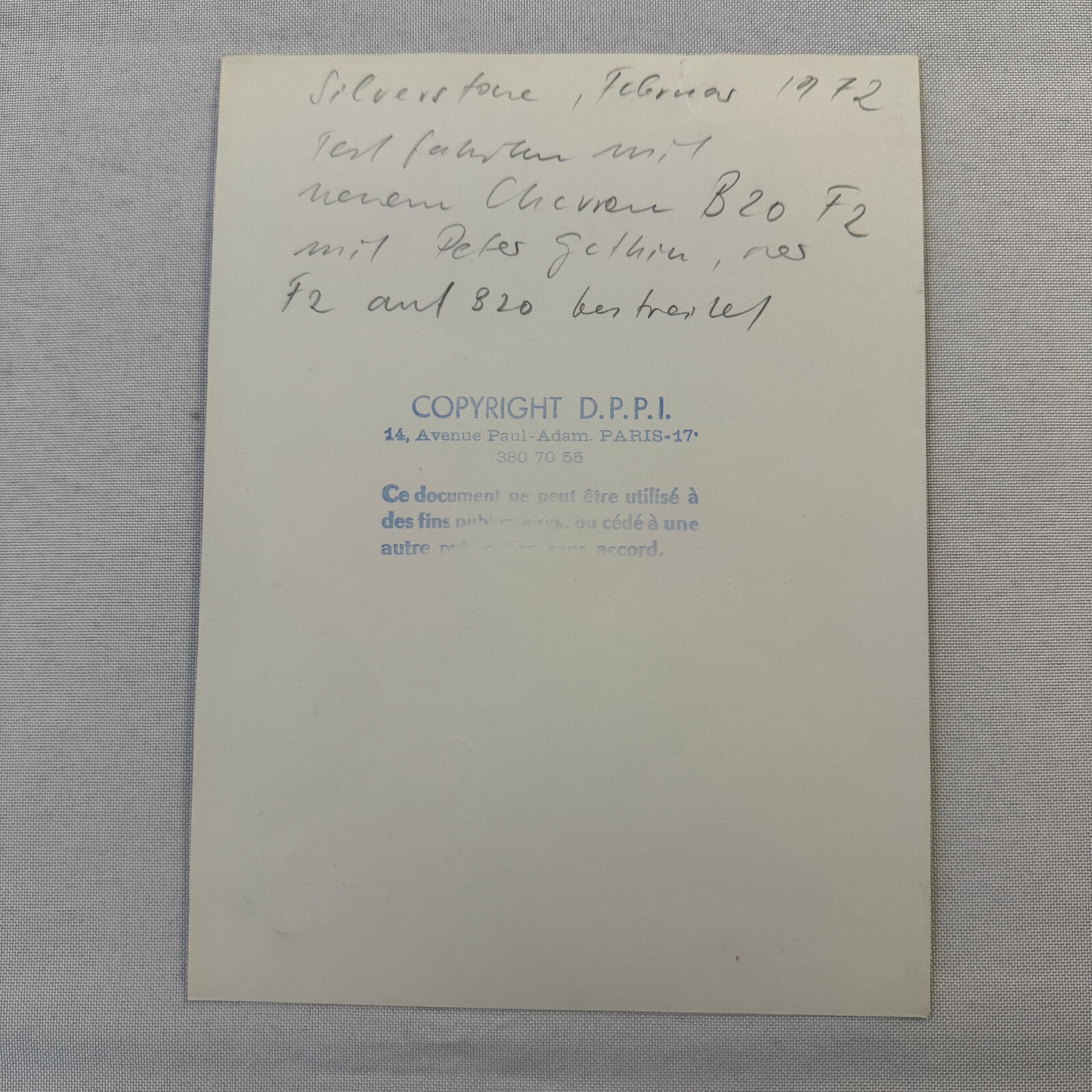 Vintage Racing Photo Photograph 1972 Chevron B20 Peter Gethin Silverstone