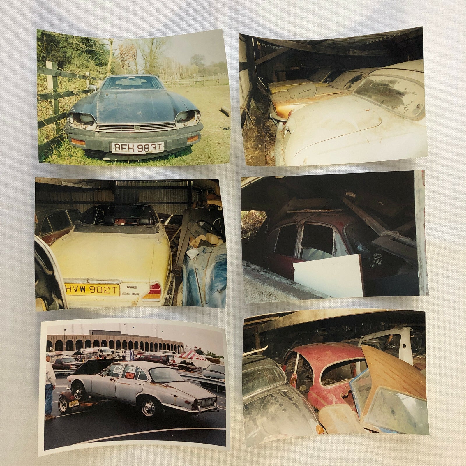 Jaguar Car Barn Find Junk Yard Parts Photo Photograph Print Lot of 22 E-Type + 