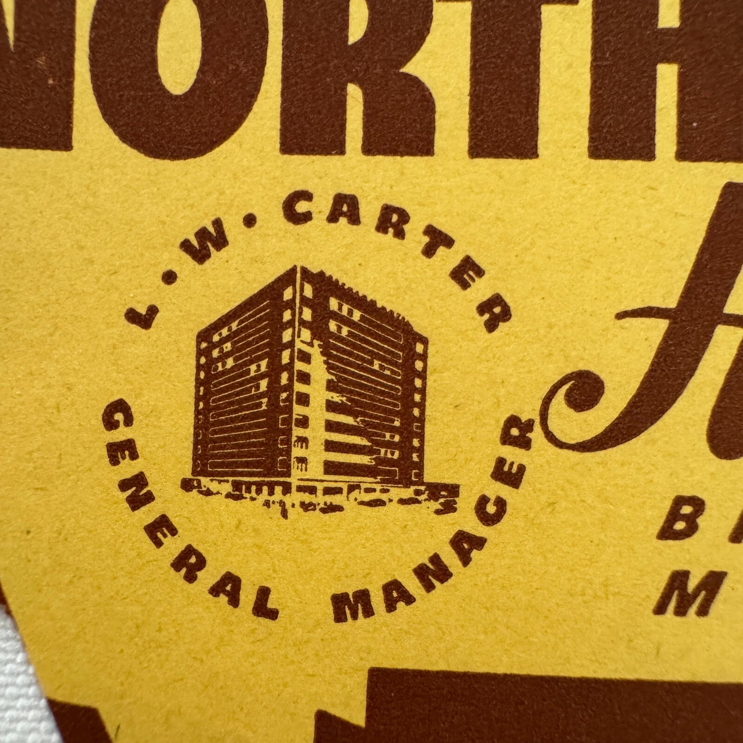 Vintage Travel Luggage Label Northern Hotel Billings Montana