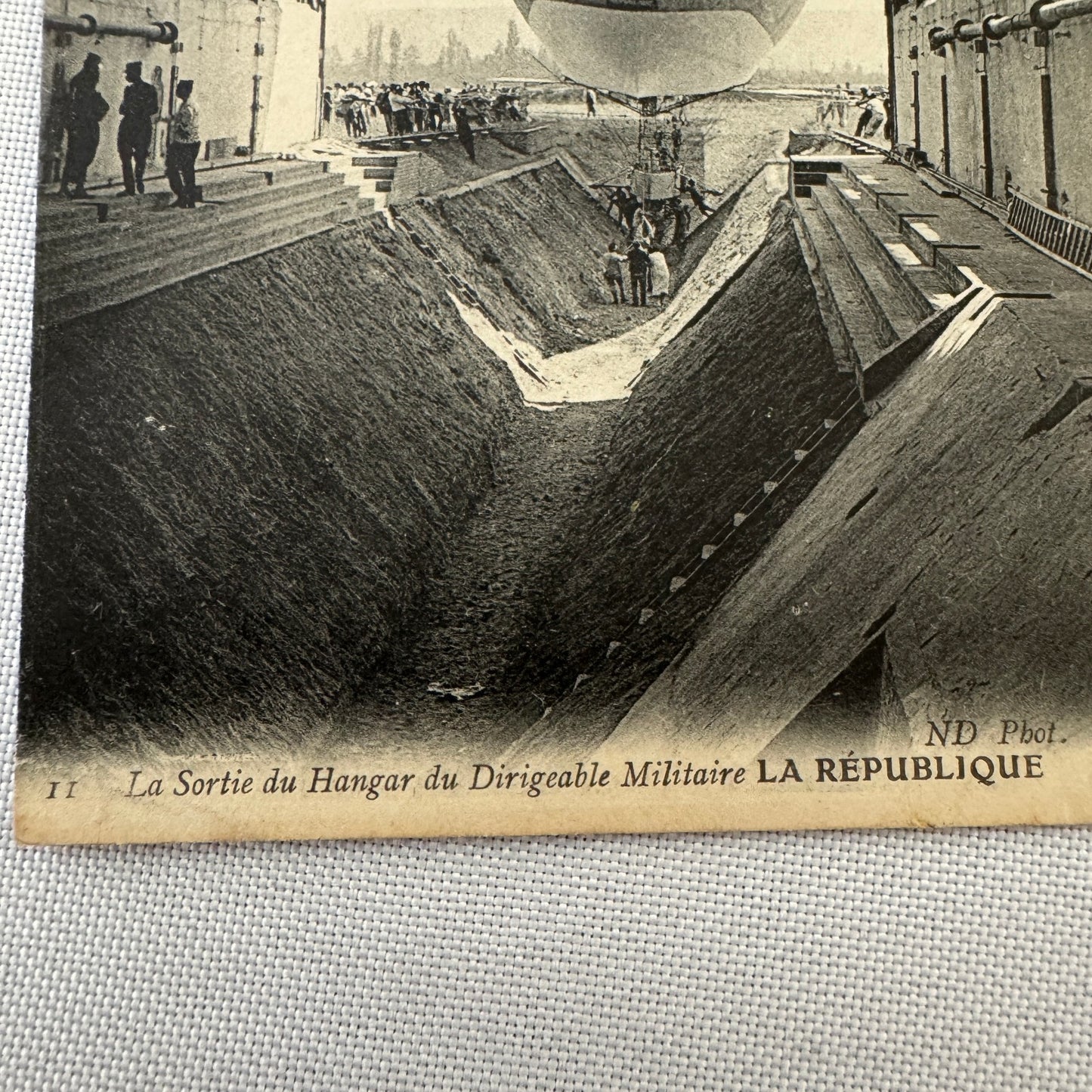 Vintage Zeppelin Airship Dirigible Postcard French Military La Republique