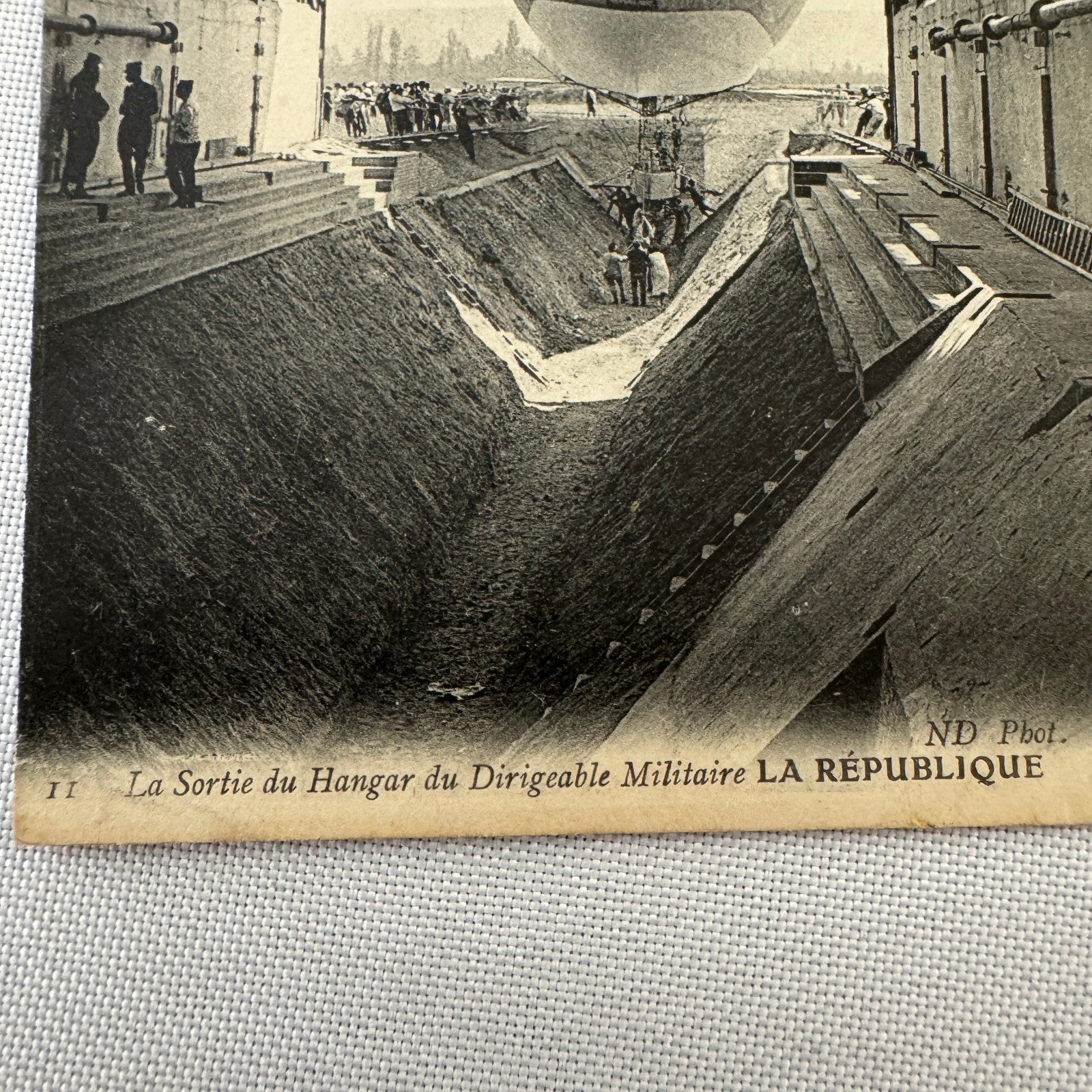 Vintage Zeppelin Airship Dirigible Postcard French Military La Republique