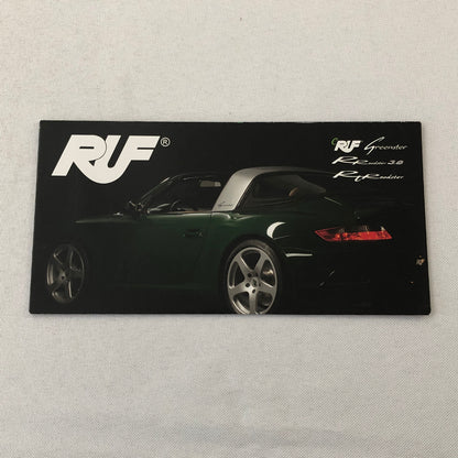 RUF Greenster R Roadster 3.8 RT Roadster Porsche 911 Sales Brochure Catalog
