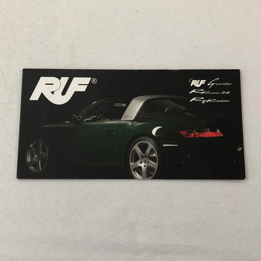 RUF Greenster R Roadster 3.8 RT Roadster Porsche 911 Sales Brochure Catalog