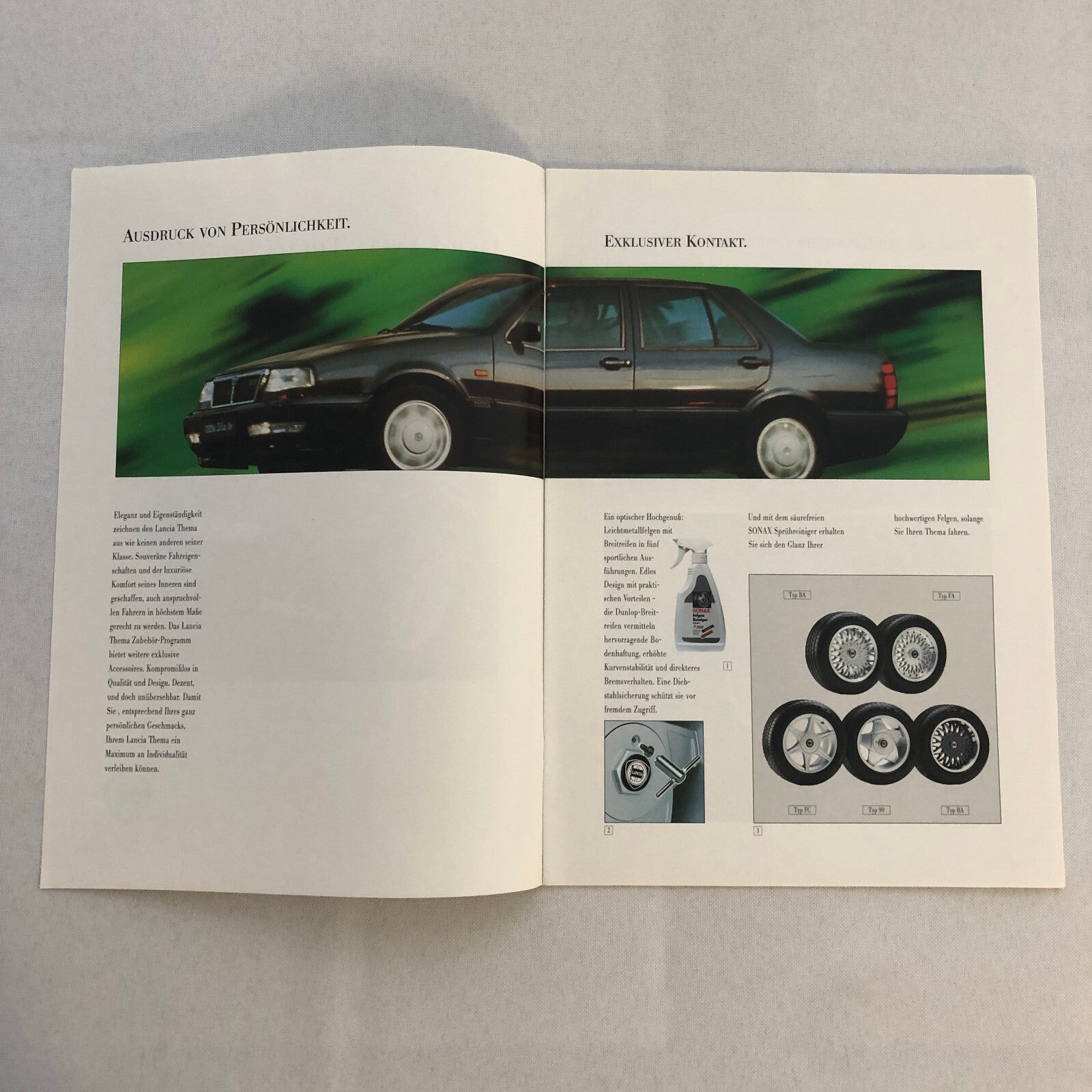 Lancia Thema Factory Accessories Car Sales Brochure Catalog German Text