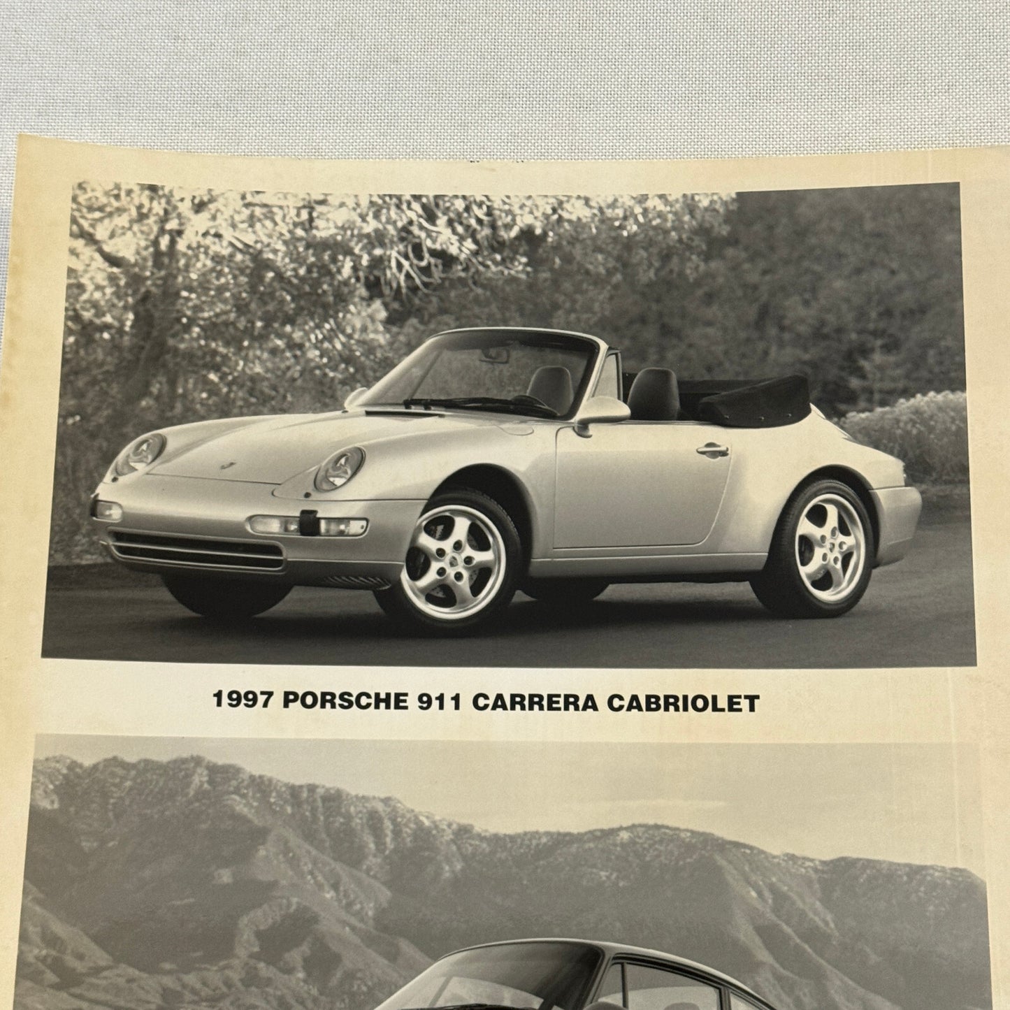 1997 Porsche 911 Carrera Cabriolet 911 Carrera Coupe Factory Press Photo