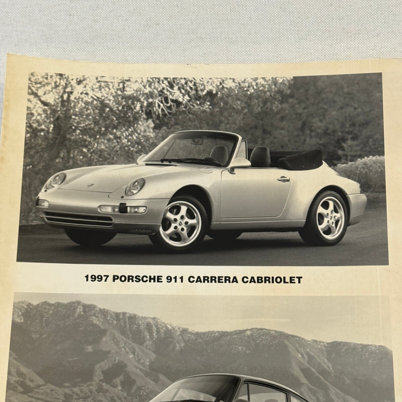1997 Porsche 911 Carrera Cabriolet 911 Carrera Coupe Factory Press Photo