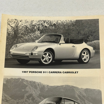 1997 Porsche 911 Carrera Cabriolet 911 Carrera Coupe Factory Press Photo