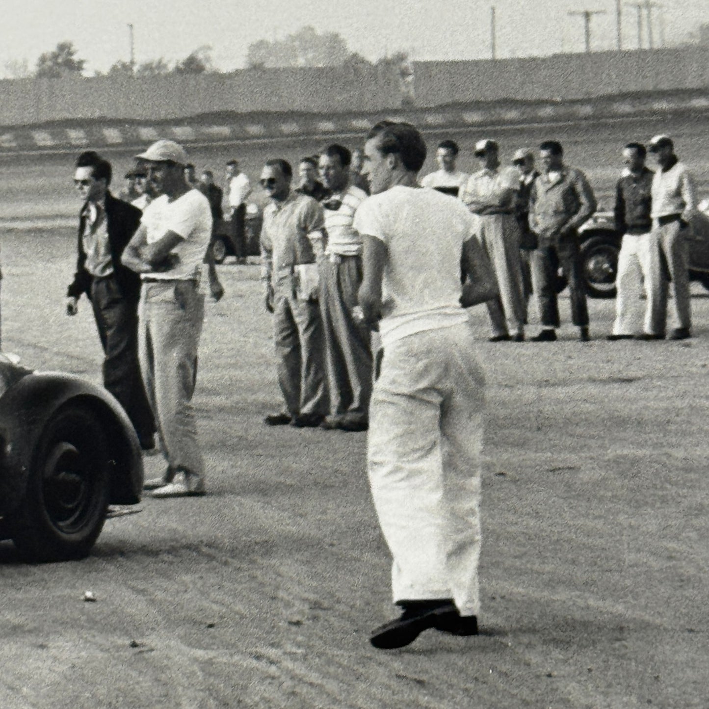 Vintage Racing Photo Photograph Allard Jaguar Car Drivers Modern Print
