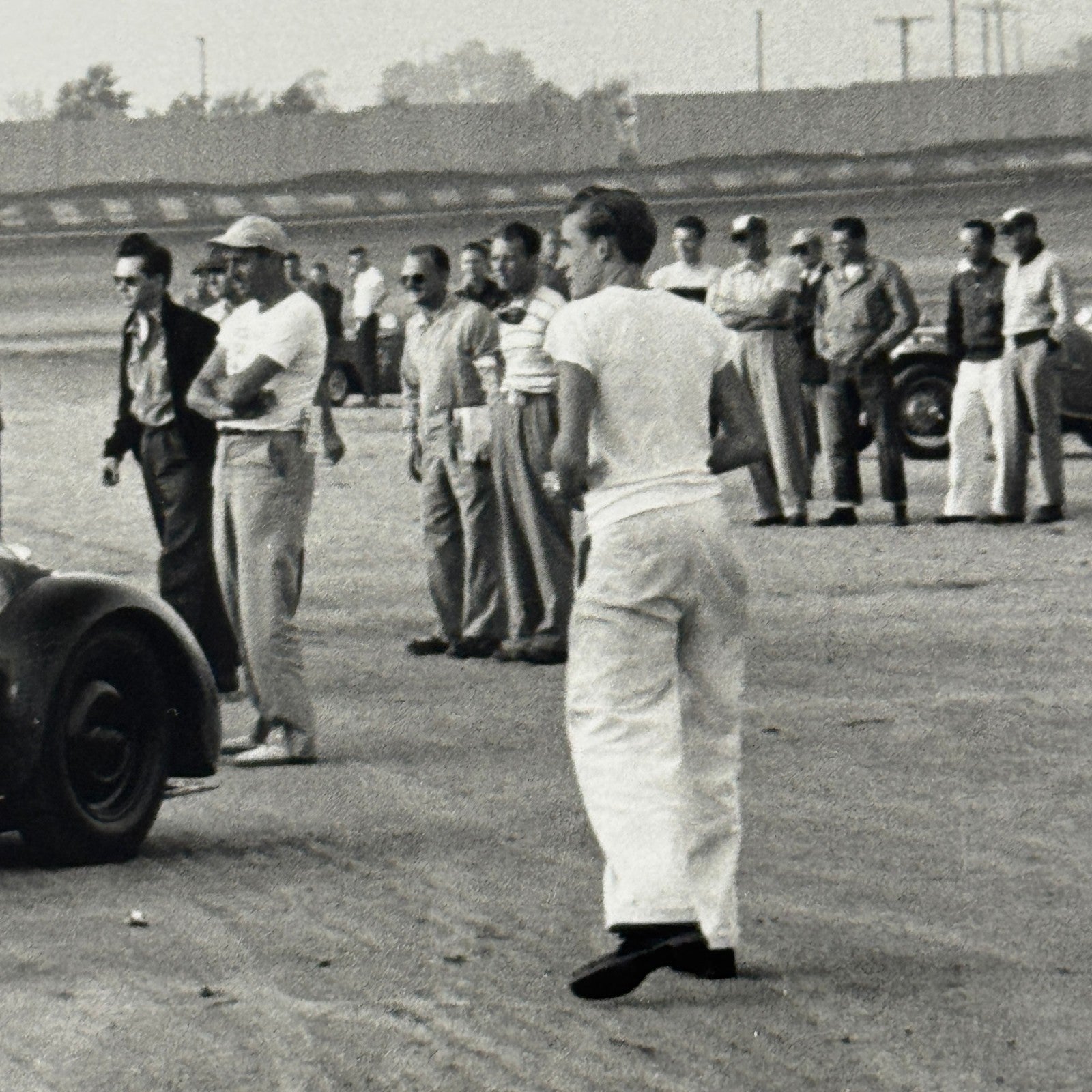 Vintage Racing Photo Photograph Allard Jaguar Car Drivers Modern Print
