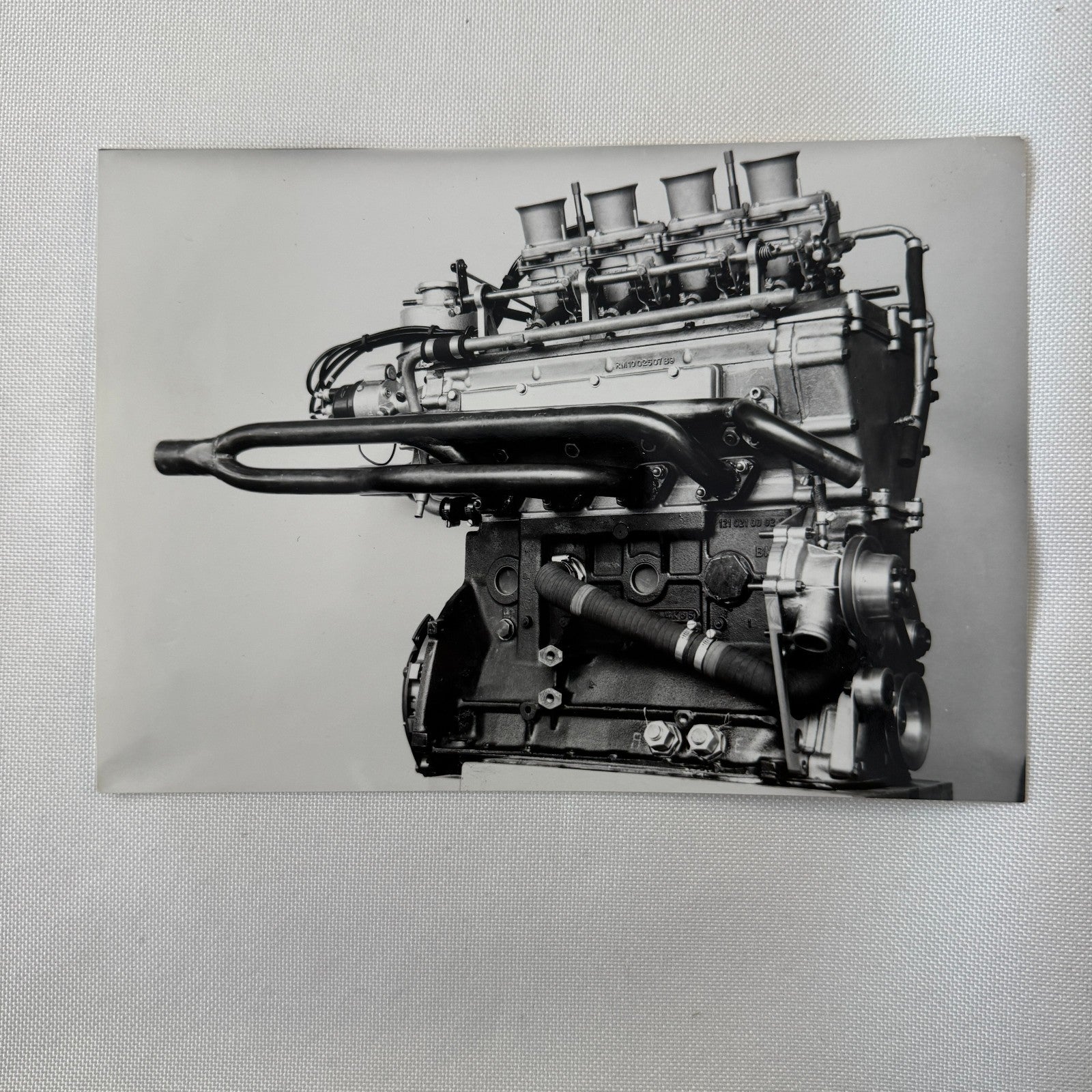 Vintage Car Engine Photo Photograph Print Racing Motor
