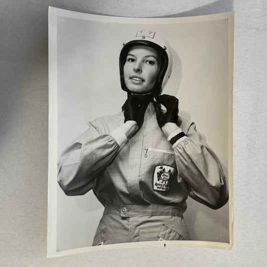 Vintage Racing Photo Photograph Driver Janet Guthrie Motorsport Austin Healey