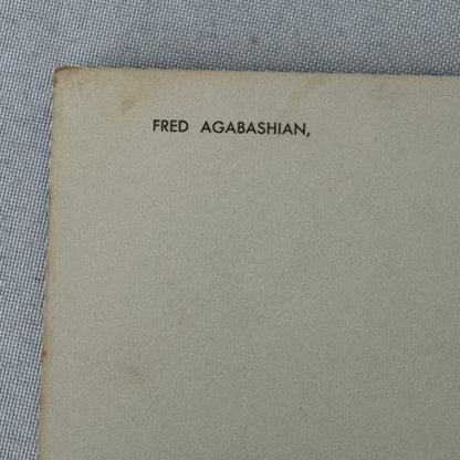Vintage Indy Racing Postcard Fred Agbashian Motorport Driver Post Card