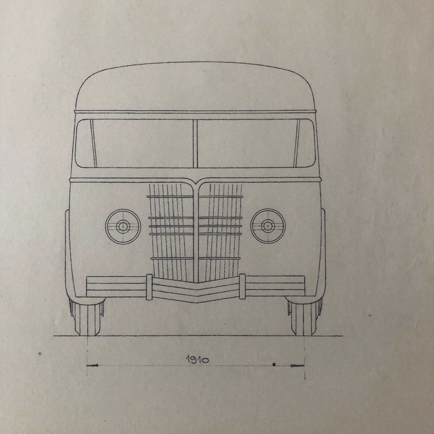 1936 Coachbuilder Bus Design Blueprint Rendering Blue Print Coach Bus Truck