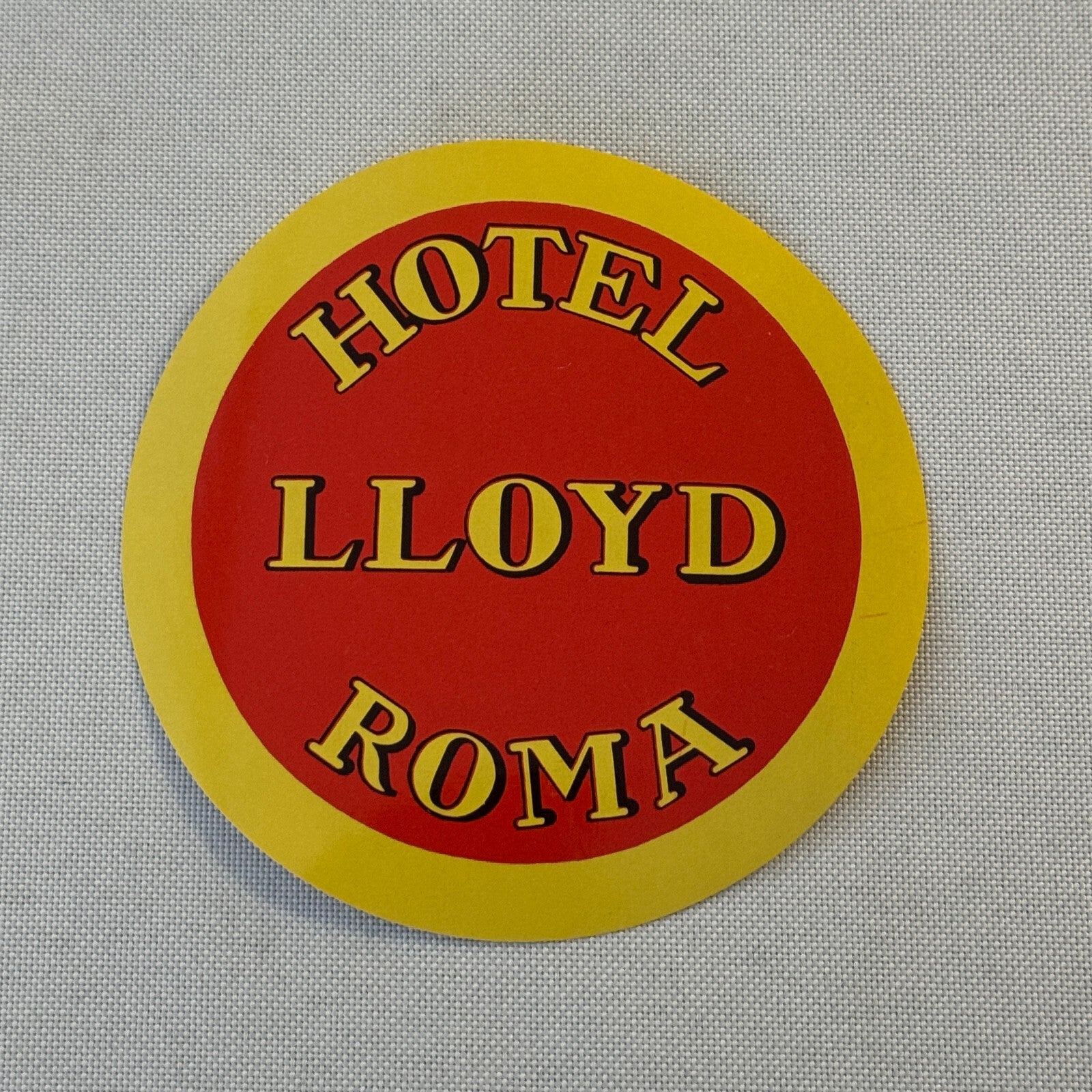 Vintage Hotel Travel Luggage Label Hotel Lloyd Roma Rome Italy Italian