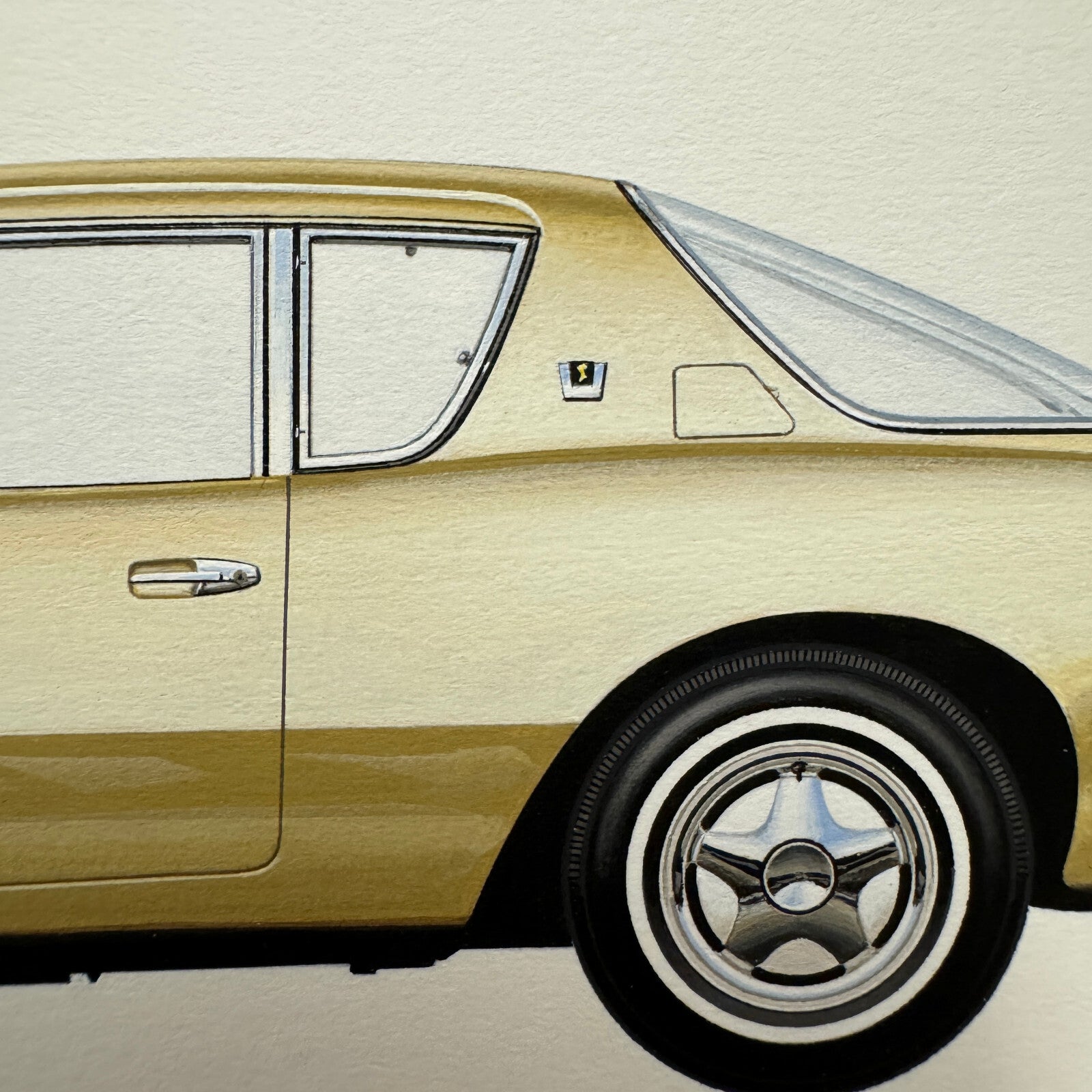 1963 Studebaker Avanti Automobile Illustration Art Drawing Hand Drawn