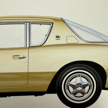 1963 Studebaker Avanti Automobile Illustration Art Drawing Hand Drawn