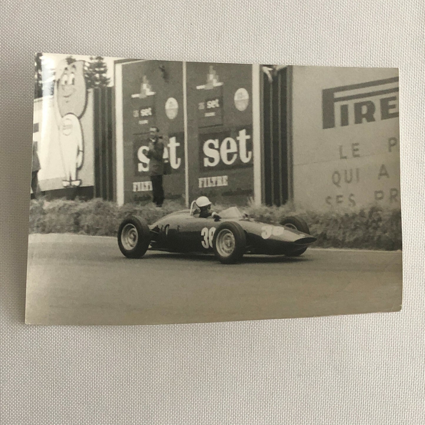 Vintage Grand Prix Racing Car Driver Photo Photograph Print 