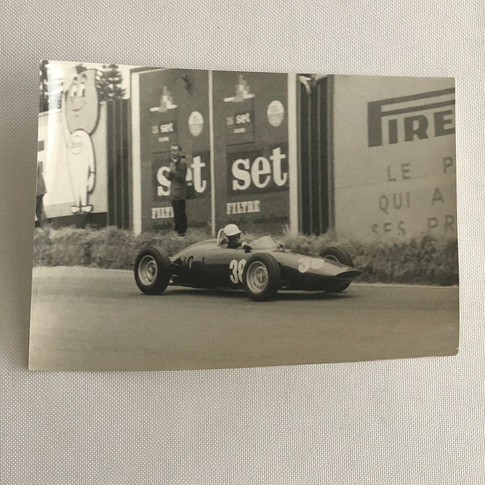 Vintage Grand Prix Racing Car Driver Photo Photograph Print 