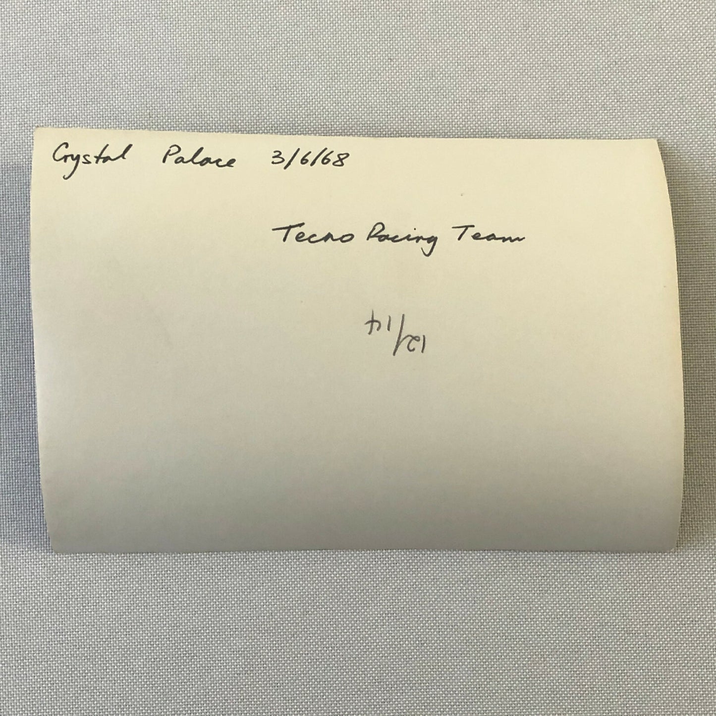 Vintage Car Racing Photo Photograph - 1968 Crystal Palace Tecno Racing Team Car