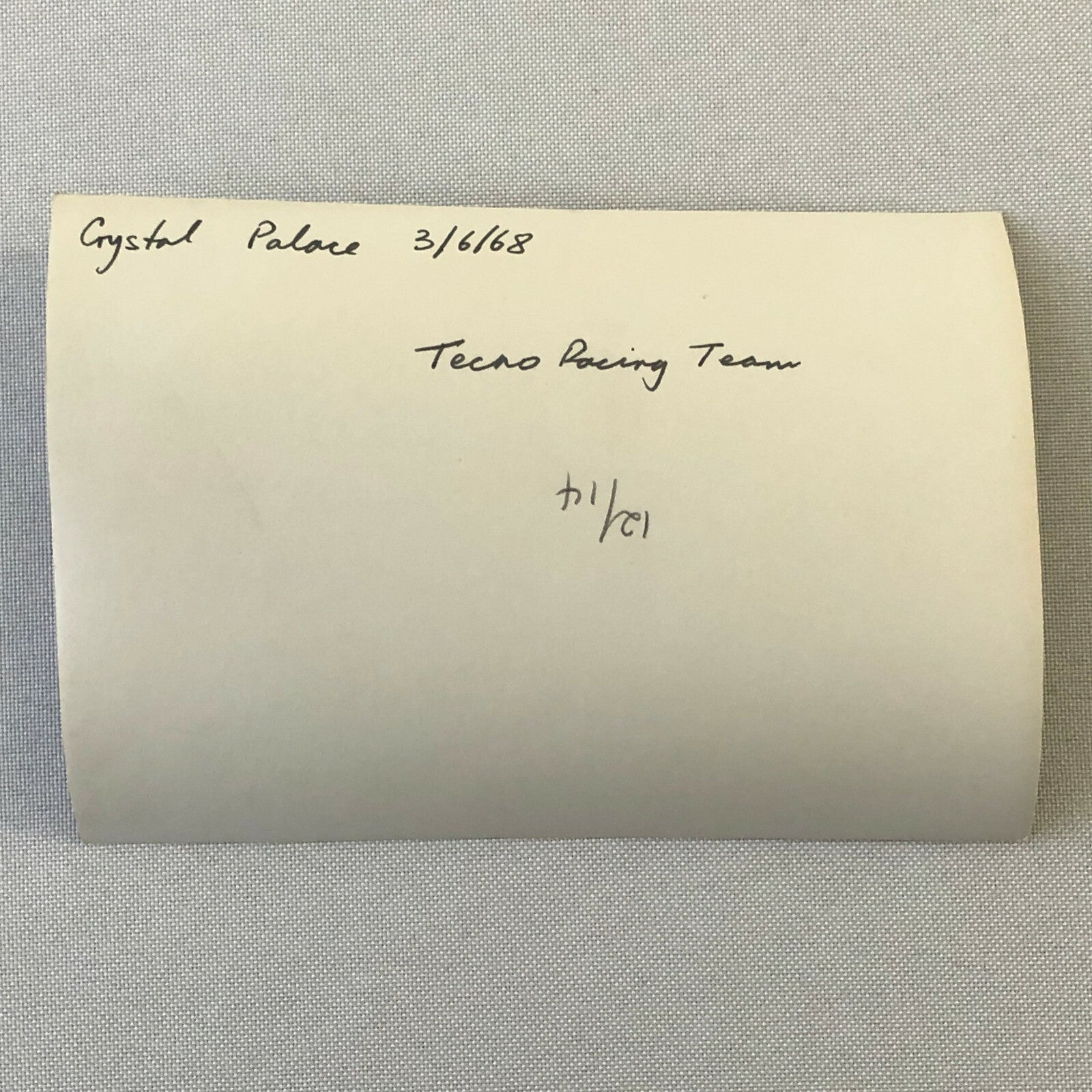 Vintage Car Racing Photo Photograph - 1968 Crystal Palace Tecno Racing Team Car