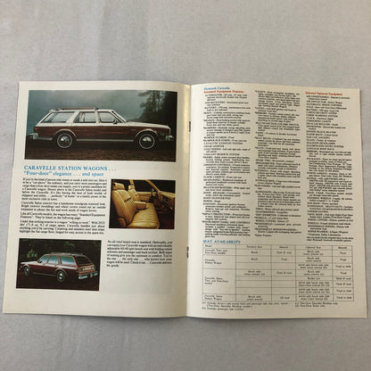 1980 Plymouth Caravelle Sales Brochure Catalog Advertising