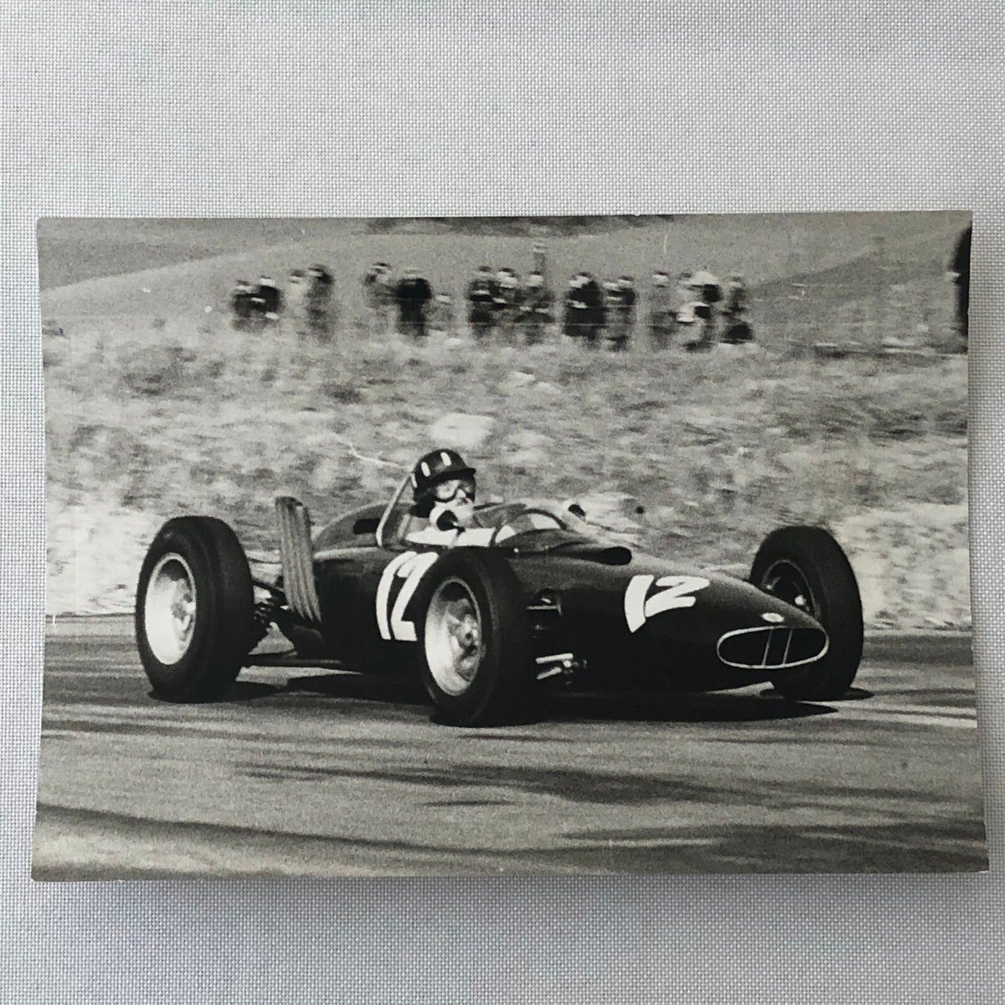 Vintage Racing Car Press Photo Photograph Graham Hill BRM P57 Car 1962