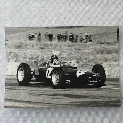 Vintage Racing Car Press Photo Photograph Graham Hill BRM P57 Car 1962