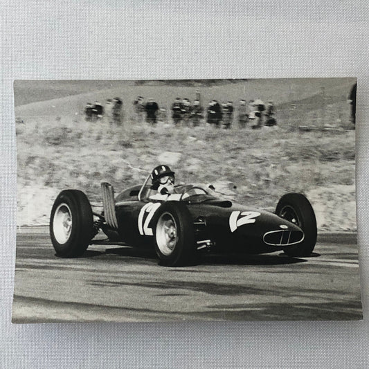 Vintage Racing Car Press Photo Photograph Graham Hill BRM P57 Car 1962