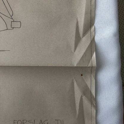 1937 Coachbuilder Car Design Blueprint Rendering Blue Print 6 Door Limousine 