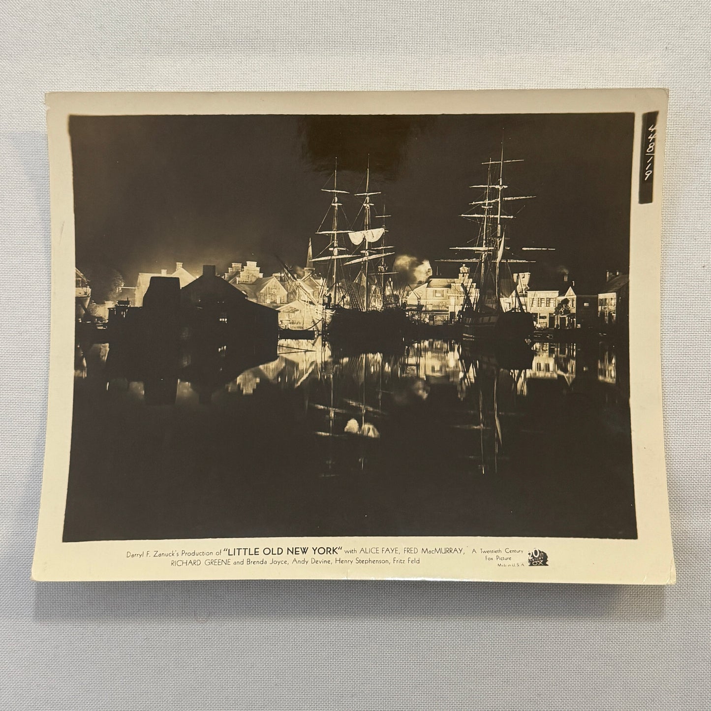 Little Old New York Movie Film Press Photo Photograph Alice Fay Fred MacMurray