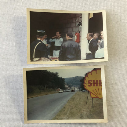 Vintage Car Racing Press Photo Photograph Lot of 2