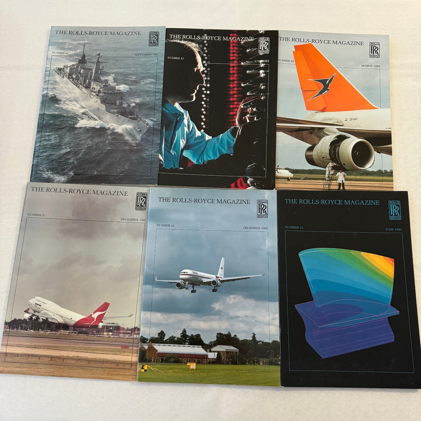 Rolls Royce Magazine Aircraft and Marine Engine Lot 6x 1989 - 1993