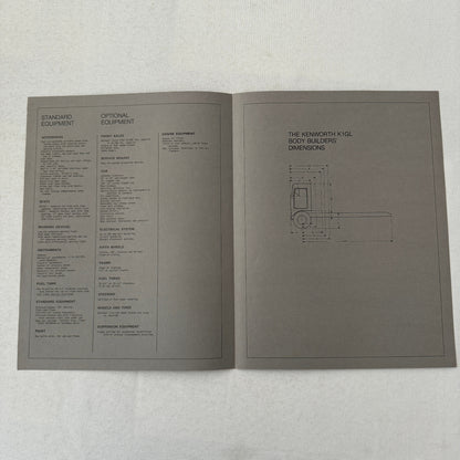 Kenworth K1GL Truck Sales Brochure Catalog K1 GL Truck 1976 1977