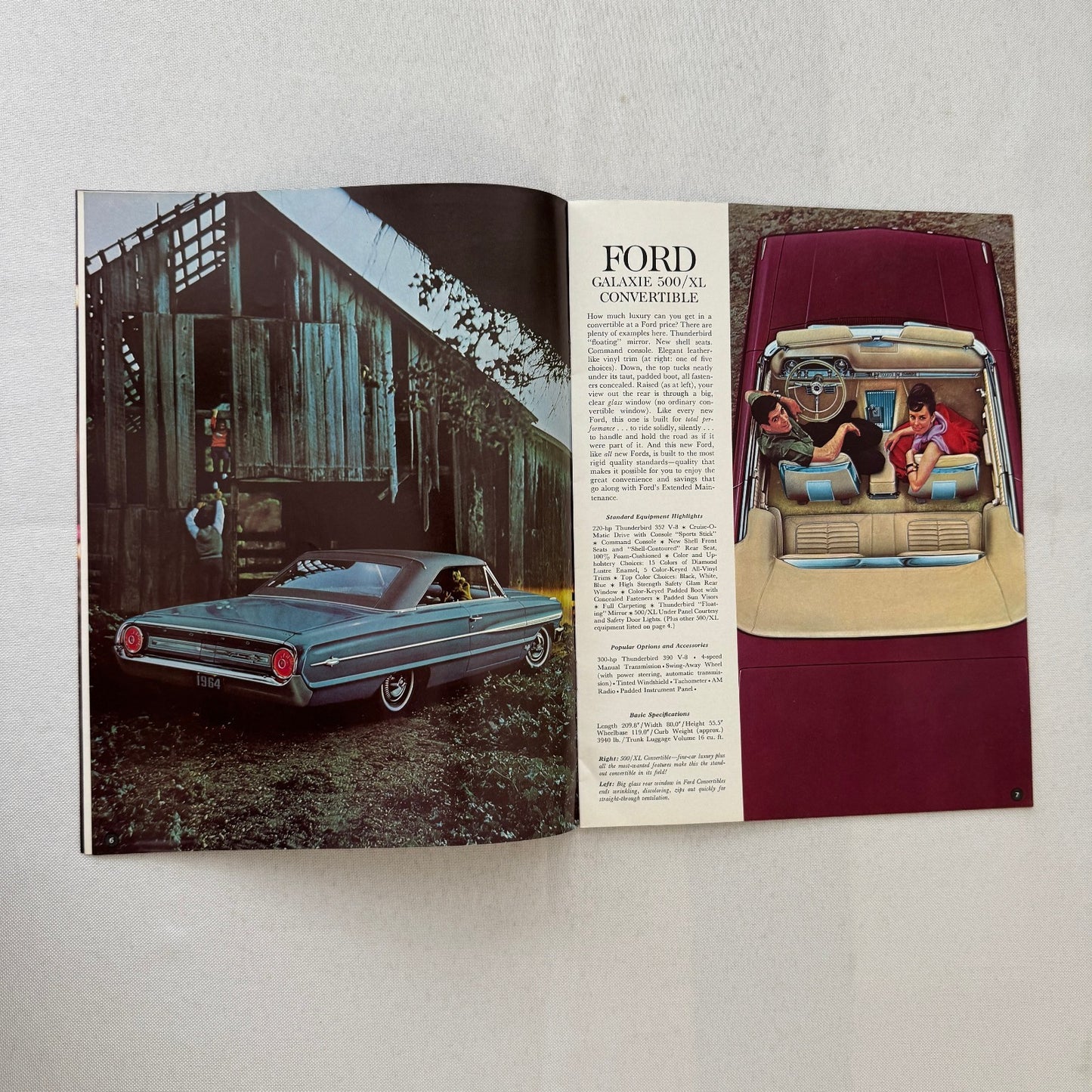 1964 Ford Car Sales Brochure Catalog Canadian Galaxie Custom 500 Station Wagon