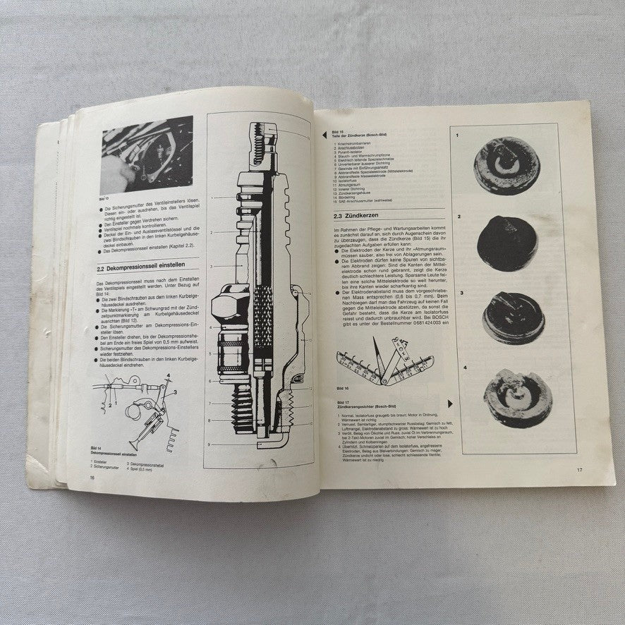 Vintage Yamaha XT550 Motorcycle Bike Repair Manual Book XT 550 GERMAN