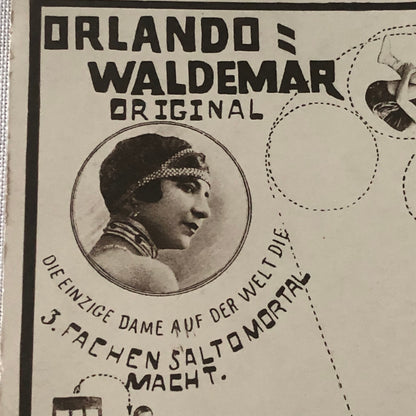 Circus Performer Acrobat Orlando Waldemar Germany Vintage Postcard Post Card